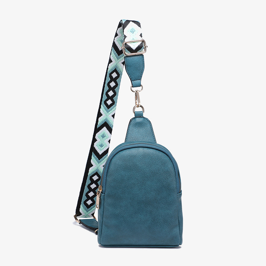 Jen & Co. Blue Ellen Guitar Strap Sling Bag