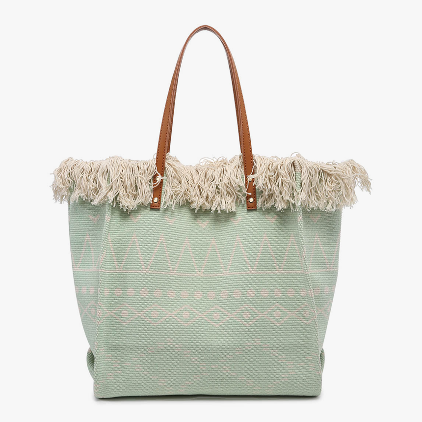 Jen & Co. Green Madison Large Soft Tote w/ Canvas Crossbody Insert
