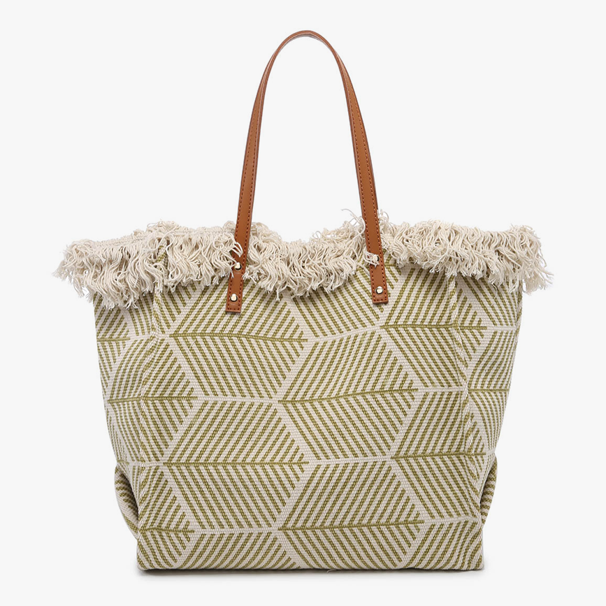 Jen & Co. Sage Madison Large Soft Tote w/ Canvas Crossbody Insert