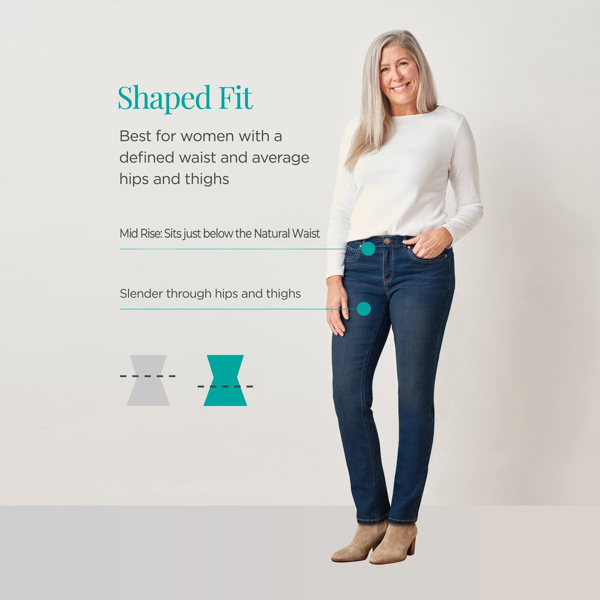 Shaped Fit Braided Pocket Detail Ankle Jean