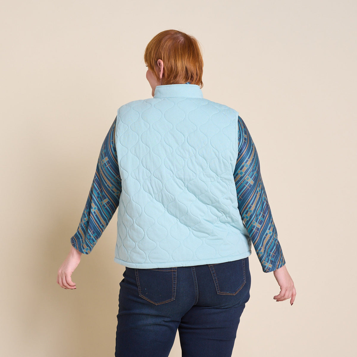 Relaxed Restyled Quilted Knit Vest