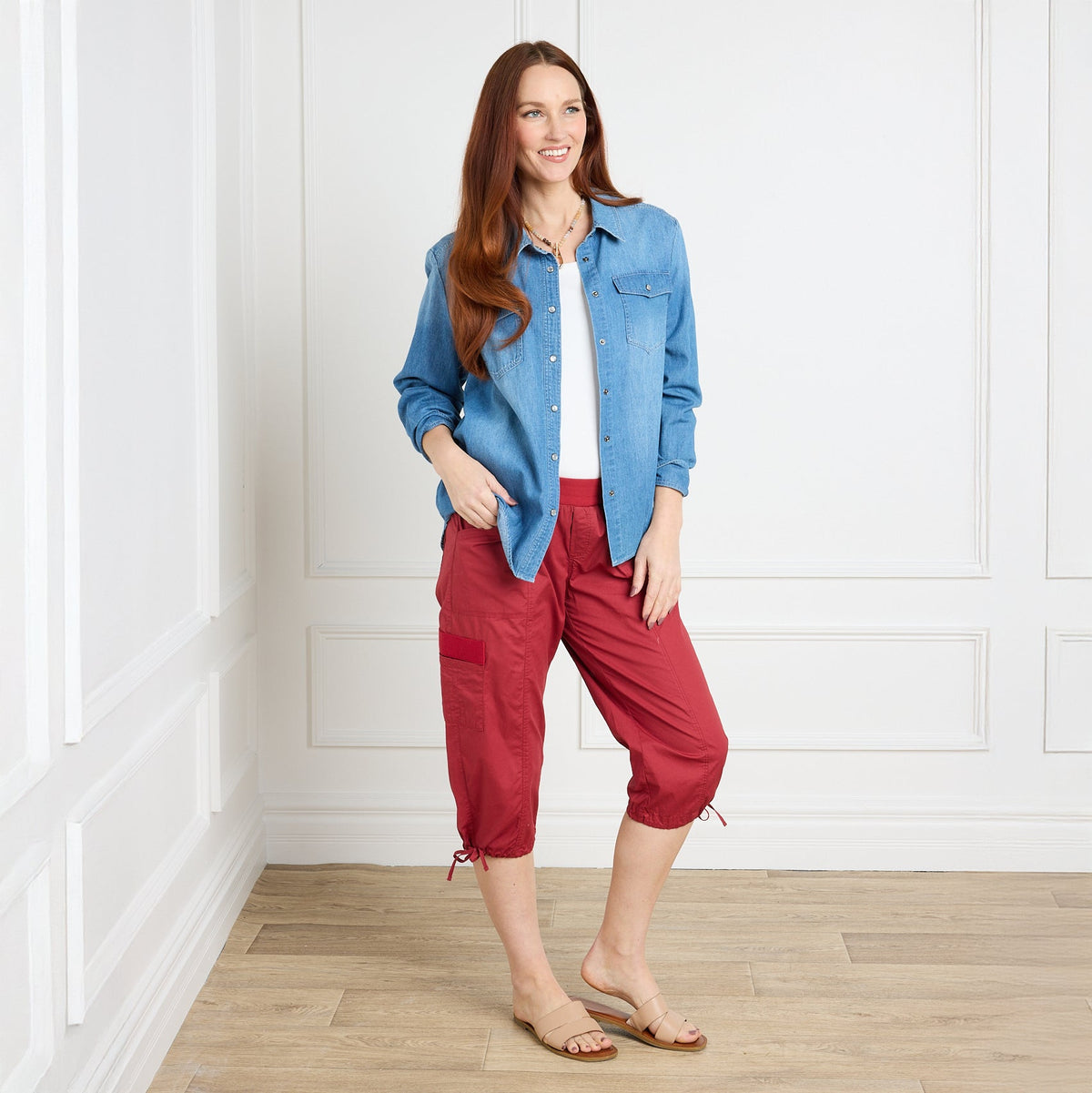 Chambray Snap Front Shirt